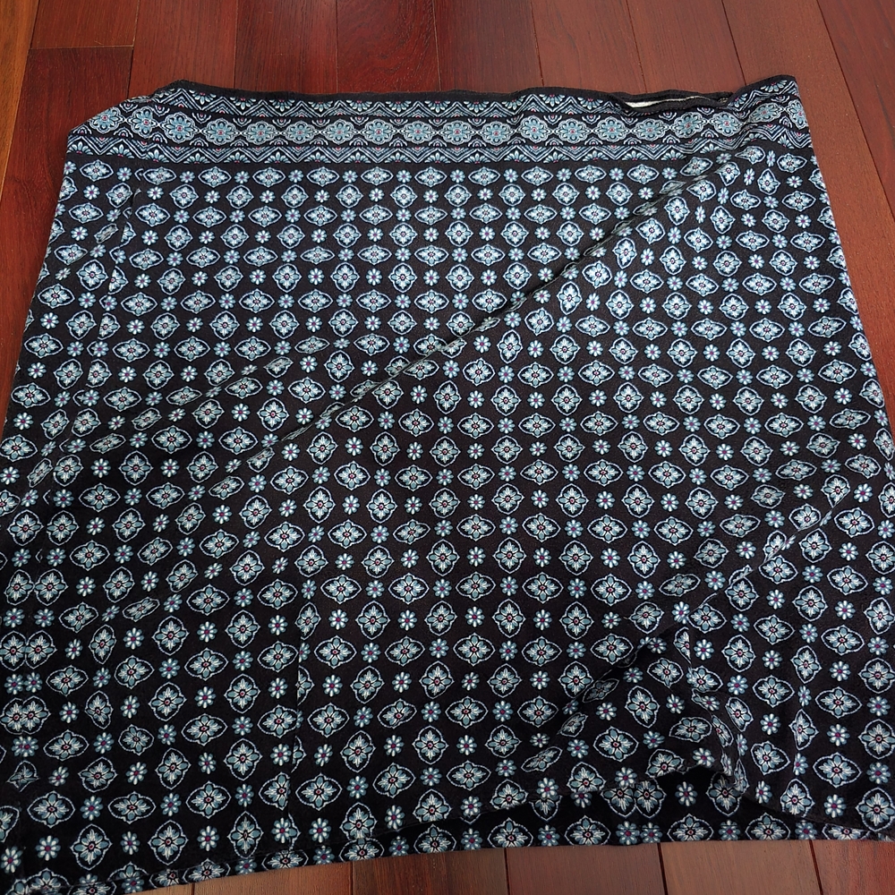 Black and Blue Patterned Skirt